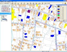 管路、管種、弁栓類等を色分表示